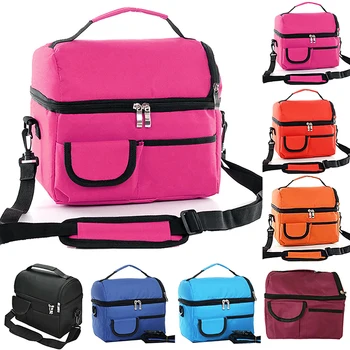 

8L Fashion Large double insulated bag Double Thicken Heat Preservation Cold Insulation Bag Ice Pack Travel New