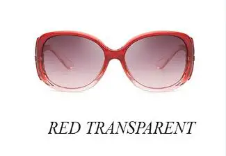 red transparent Новые женские солнцезащитные очки в европейском и американском ретро стиле, модные очки, несколько цветов, большие солнцезащитные очки с оправой - Цвет: red transparent