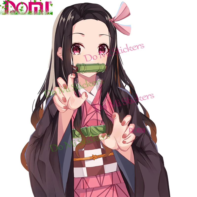 Kimetsu No Yaiba Nezuko Demon Slayer Anime Girl Stickers Motocross Racing Laptop Helmet Trunk Wall Vinyl Car Sticker Die Cutting Car Stickers Aliexpress