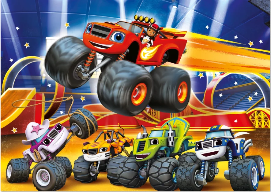 Personalizado Hot Wheels Monstros Jam Race Feliz Aniversário Bash Personalizado Photo Studio Backdrop Vinil 220cm x 150cm 7x5ft - Image 4