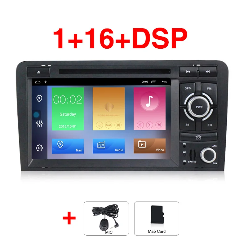 Mekede 2 Din Автомобильный мультимедийный плеер gps Android 9 DVD помощи при парковке радио для Audi A3 8 P/A3 8P1 3-дверей/S3 8 P/RS3 Sportback - Цвет: 16G