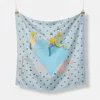 Twill Silk Scarf Woman Lover Heart Painting Square Scarves Wraps Bandana Small Hijab Silk Foulards Tie Headband Neckerchief 53CM 6