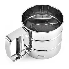 Быстрый фильтр муки сито ручное оборудование для выпечки Нержавеющая сталь торт инструменты полуавтоматическая чашка стиль ручной муки сито