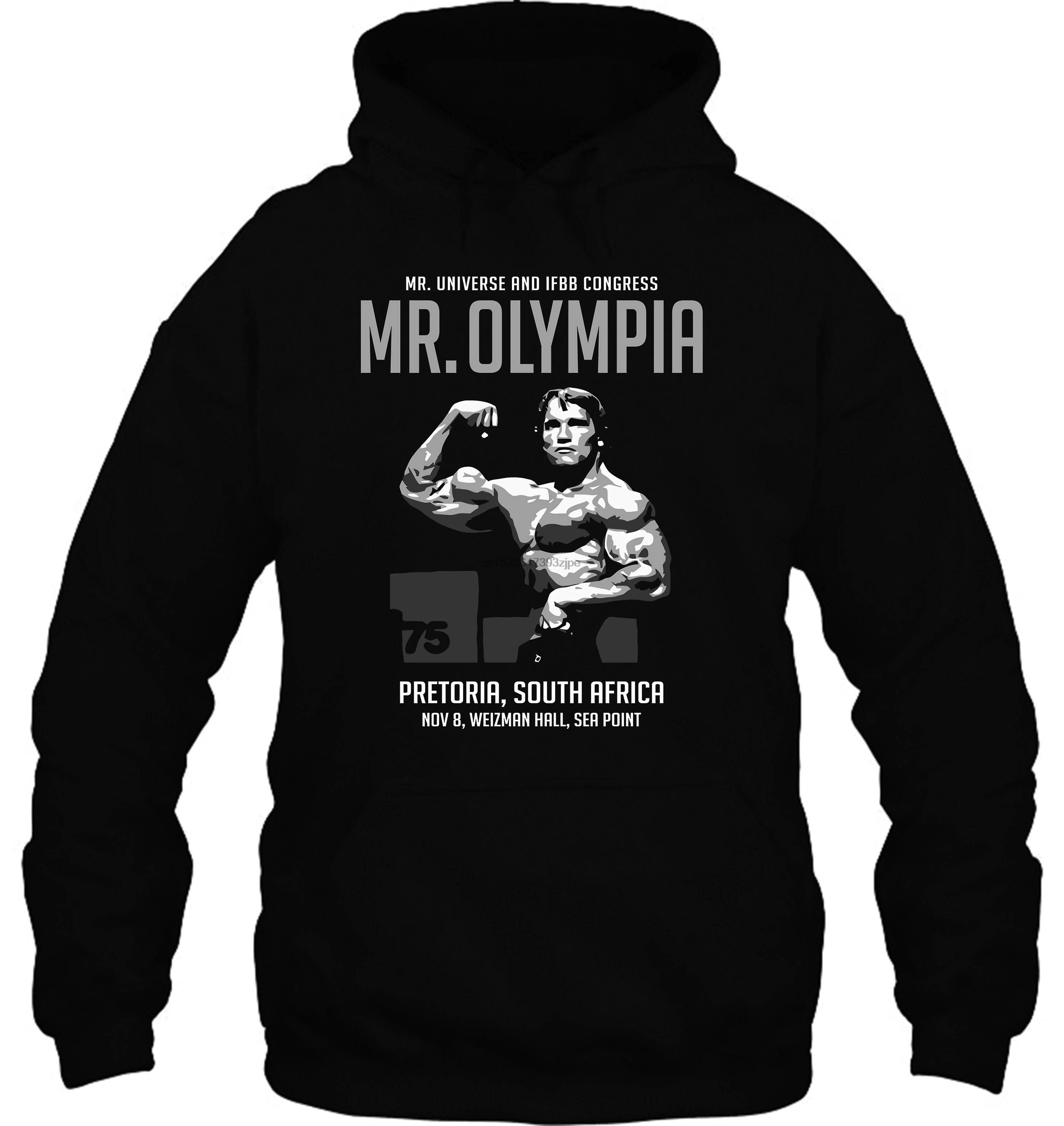 Мужская толстовка с капюшоном, модная, забавная, Арнольд Шварценеггер, 1975, Мистер Олимпия, индивидуальный принт, женская уличная одежда