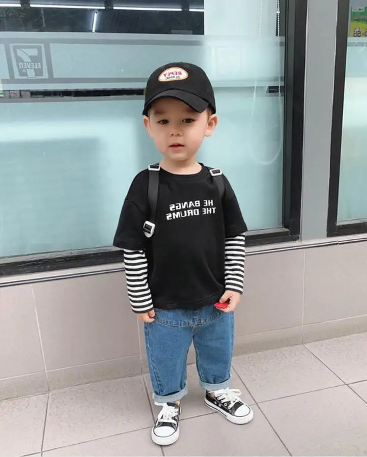 Boys'Dress весенне-осенняя одежда для мальчиков; Новинка; детская куртка с длинными рукавами в иностранном стиле; джемпер