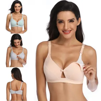 

Front Opening Buckle Nursing Bra Maternity 100% Cotton wireless Breast Feeding Bra Lingerie Pregnant Women Gravidas Underwear