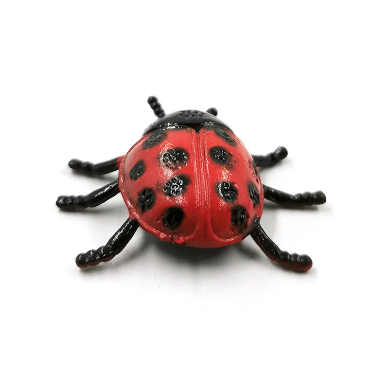 ミニてんとう虫シミュレーションフィギュア,12個,リアルな昆虫モデル