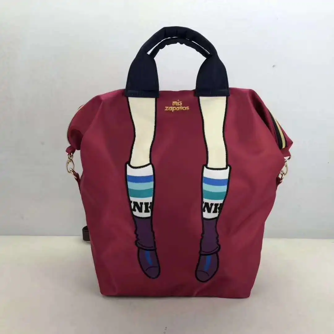Miszapatos новая высокая емкость японская ножная Сумка водонепроницаемая нейлоновая сумка корейская мода Джокер Женская Студенческая сумка дорожная сумка - Цвет: 1  Red