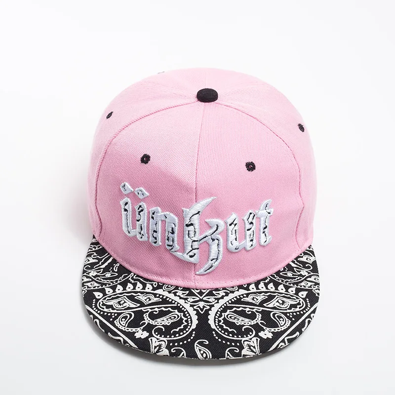 New Fashion Snapback Baseball Cap Letter Embroidered Skull Cap Hip Hop Baseball Hat Wild Visor Hat Street Dance Hat Unisex - Цвет: Pink