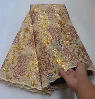 

Factory offers 2019latest Organza lace fabric Best quality Organza Sequince lace for Nigerian Evening Dresses Winn865a