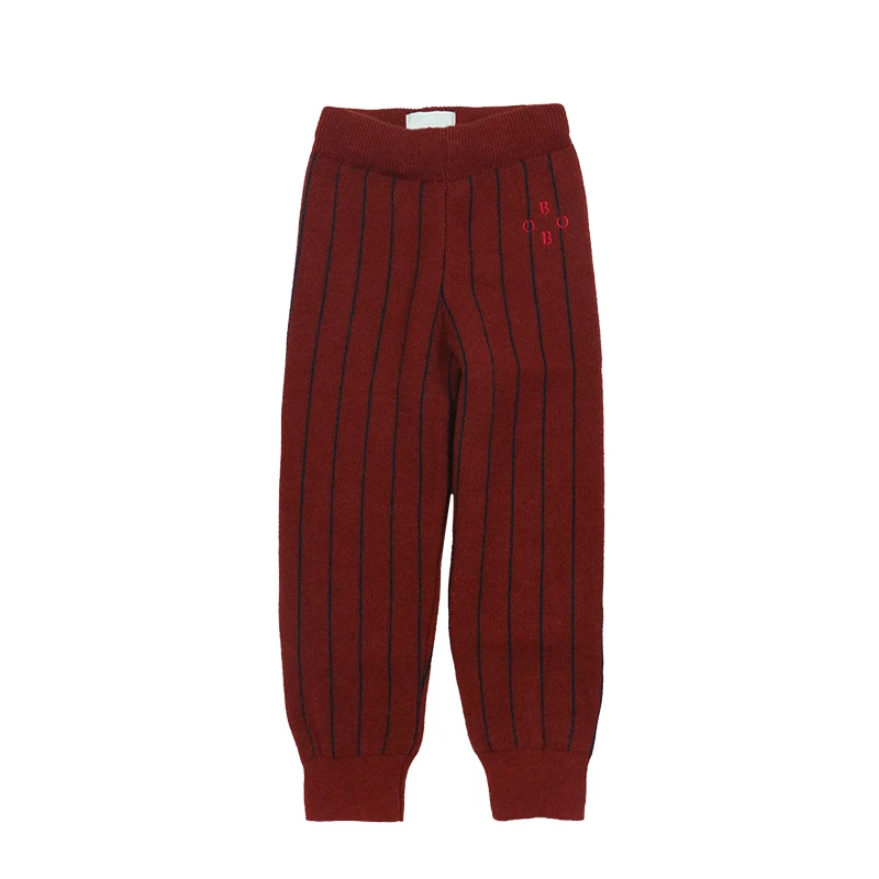 pants BC/Новинка года; брендовые Детские брюки леггинсы для маленьких девочек Одежда для мальчиков осенние повседневные хлопковые брюки в полоску с геометрическим узором детская От 1 до 10 лет - Цвет: pants