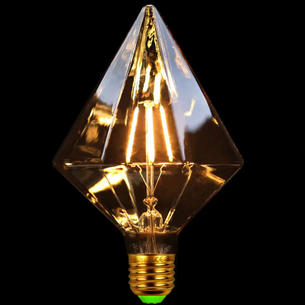

TIANFAN Retro Style Decorative Light Filament Bulb 4 Watts 220/240V Pyramid Shape Led Bulbs Vintage Light Bulb