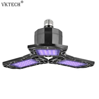 

72LED Garage UV Disinfection Lamp 360 Degree Adjustable Ceiling Lamp Kill Bacterial Mite Germicidal Ultraviolet Sterilizer Light