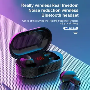 

Bluetooth 5.0 Stereo Headphones Waterproof Touch Control Noise Reduction TWS Wireless Earphone With LED Display Charging Case