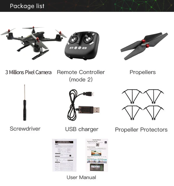 Black 300W Складной WiFi Радиоуправляемый Дрон с камерой HD RC вертолет с передачей в режиме реального времени высокого Hover RC Квадрокоптер с безголовым режимом# E - Цвет: Black 300W