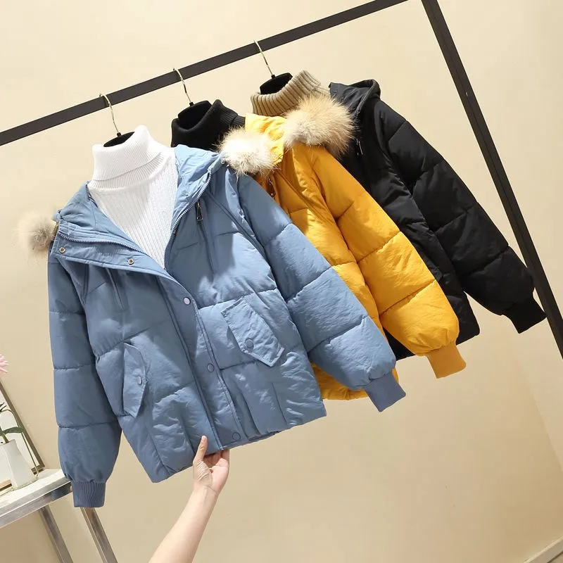 

Cotton padded female students new style Korean version of fashion loose short thickened small cotton padded jacket bread coat