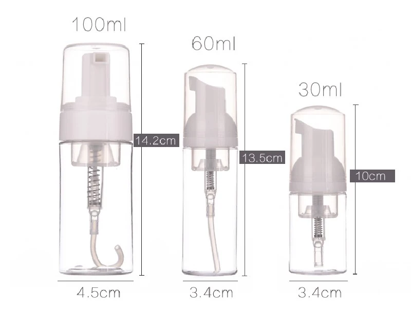 30/60/100 мл Пресс насос пенообразователя суб бутылка Эмульсия шампунь многоразовая бутылка вспенивания пузырь фляга пустые косметические инструменты для макияжа
