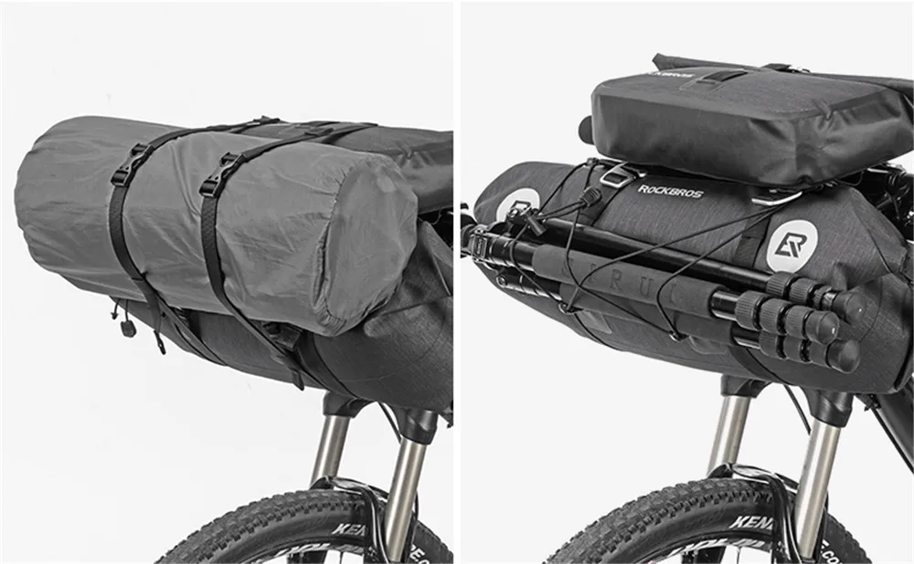 ROCKBROS 14-15L/5-6L велосипедная Передняя сумка Водонепроницаемая передняя трубка велосипедная сумка на руль MTB велосипедная передняя рама сумка Аксессуары для велосипеда