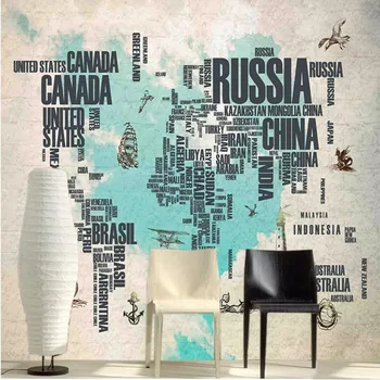

Milofy manufacturers custom cement wall world map background wallpaper mural
