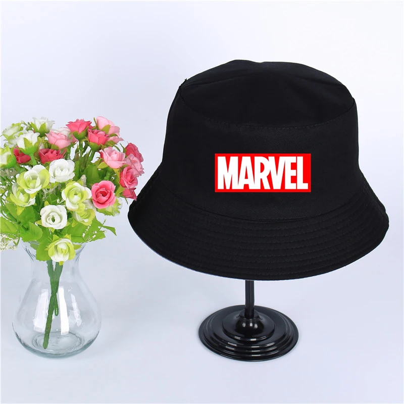Marvel логотип летняя шляпа Женская Мужская Панама, шляпа-Панама Marvel дизайн плоский солнцезащитный козырек рыбалка, рыбак шляпа