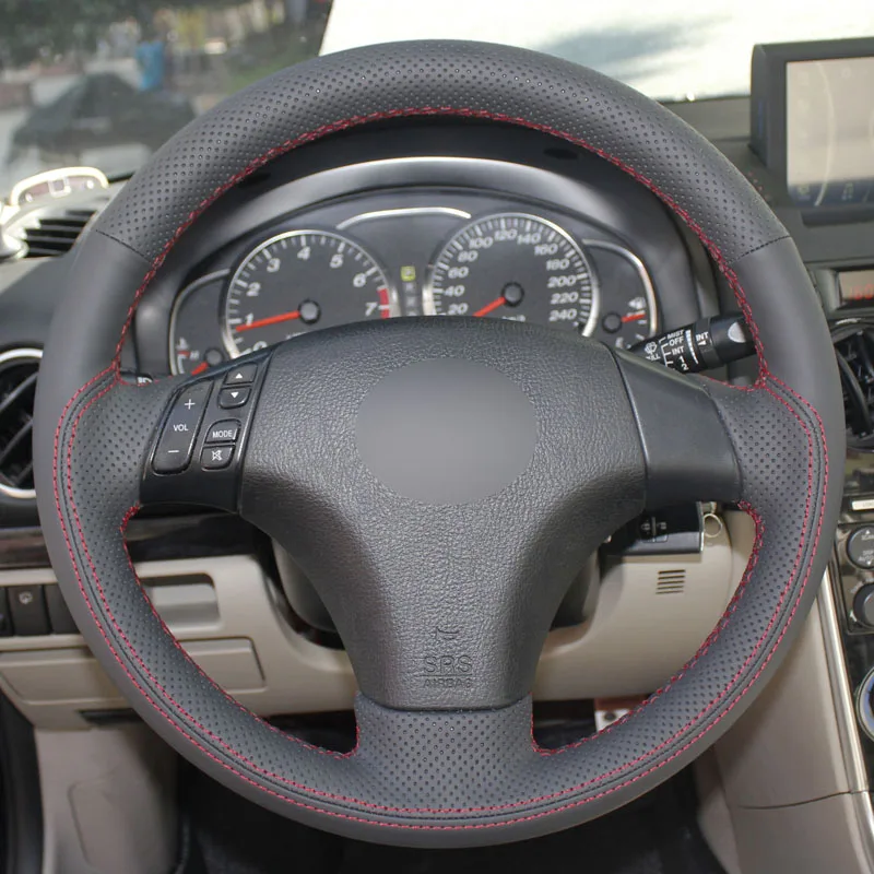 DIY крышка рулевого колеса автомобиля Volant замша для Mazda 3 Axela 2004-2009 Mazda 5 2004-2010 Mazda 6 Atenza 2003-2008 Mazda MPV
