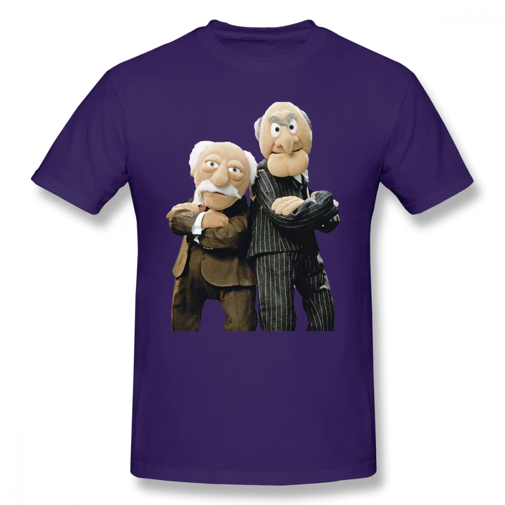 One yona Muppets футболка Statler And Waldorf модная футболка с коротким рукавом мужская футболка с принтом хлопок плюс размер футболка - Цвет: Purple