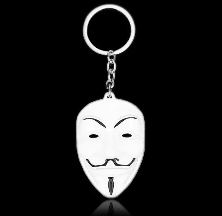 V для Vendetta брелок для ключей для женщин и мужчин подвеска с маской брелок для ключей кольцо для фильмов держатель подарочные сувениры Новинка SN2459