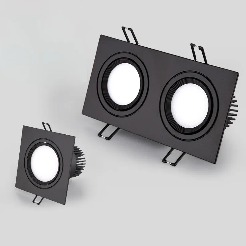 Square Dimmable Recessed LED Downlights 7W 10W 14W 20W LED Ceiling lamp AC85-265V Spot Lights LED panel light Indoor lighting Square Dimmable Recessed LED Downlights 7W 10W 14W 20W LED Ceiling lamp AC85-265V Spot Lights LED panel light Indoor lighting