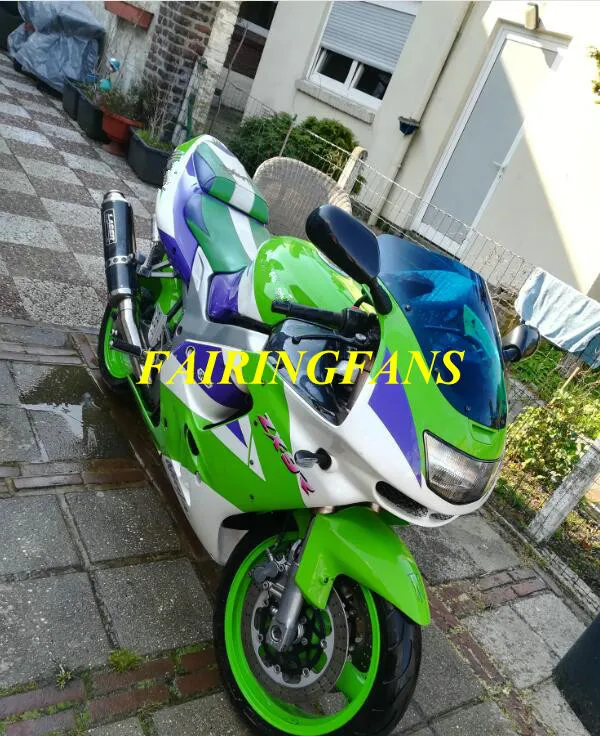 Мотоцикл обтекатель тела комплект для KAWASAKI Ninja ZX9R 94 95 96 97 ZX 9R 1994 1997 обтекатель Зеленый, Белый Кузов+ подарки KI0