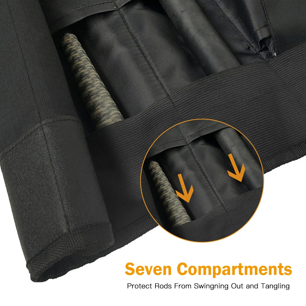 Portable Fishing Rod Bag Foldable Fishing Pole Storage Case Organizer Bag Travel Fishing Handbag Carp Fishing Tackle Accessories