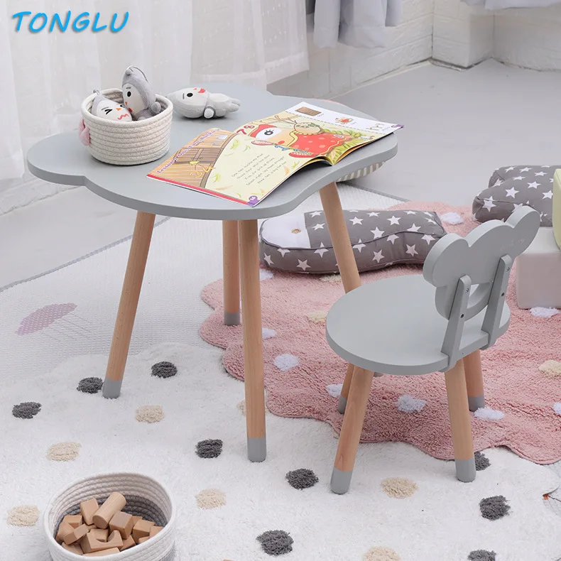 children's solid wood table and chairs