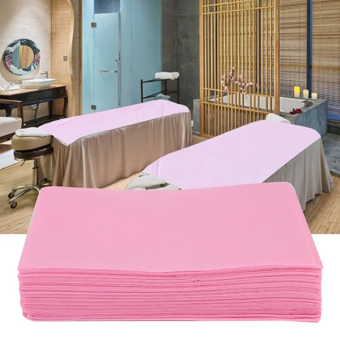 Одноразовая простыня для татуажа, водостойкая, маслостойкая, покрывало на кровать для салона, спа, нетканый материал, тату-стол, гостиничные покрывала, принадлежности - Цвет: Pink