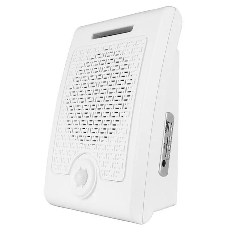 Wireless Alarm 10W PIR Infrared Motion Sensor Speaker Wide Range of Detection Built-in SPI Flash Memory for SD Card Audio Player