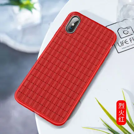 Красный Модный чехол для телефона iPhone XS Max, мягкий резиновый силиконовый защитный чехол для iPhone X/XS/XR, дизайн с вырезами - Цвет: Красный