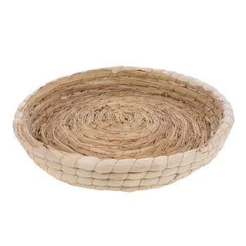 

Hot 32.5 * 32.5 * 6cm Natural Straw Cat Mat Hand Woven Scratching Nest Pad Cat Straw Weaving Cushion Bed for Cats Kittens Rabbit