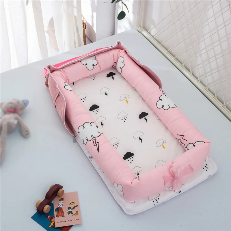Детская люлька для кровати, переносная детская люлька для новорожденной кроватки, дышащее гнездо для сна, детская люлька 0-12 м