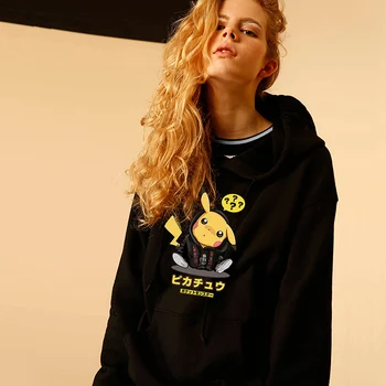 

Pikachu Pokemon Hoodie Women Cute Hoodies And Sweatshirts Female Spring Autumn Harajuku Hoody Japanese Style Graphic print