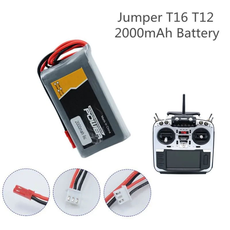 

Lipo Battery for Jumper T16 T12 Open Source Multi-protocol Radio Transmitter Rc Lipo Battery 2S 7.4V 2000MAH Battery