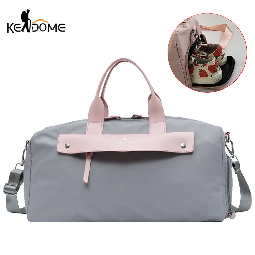 

Dry Wet Gym Bag Fitness Handbag for Women Travel Bags Nylon Patchwork Shoulder Tote Shoes Storage Sac De Sporttas Gymtas XA298D