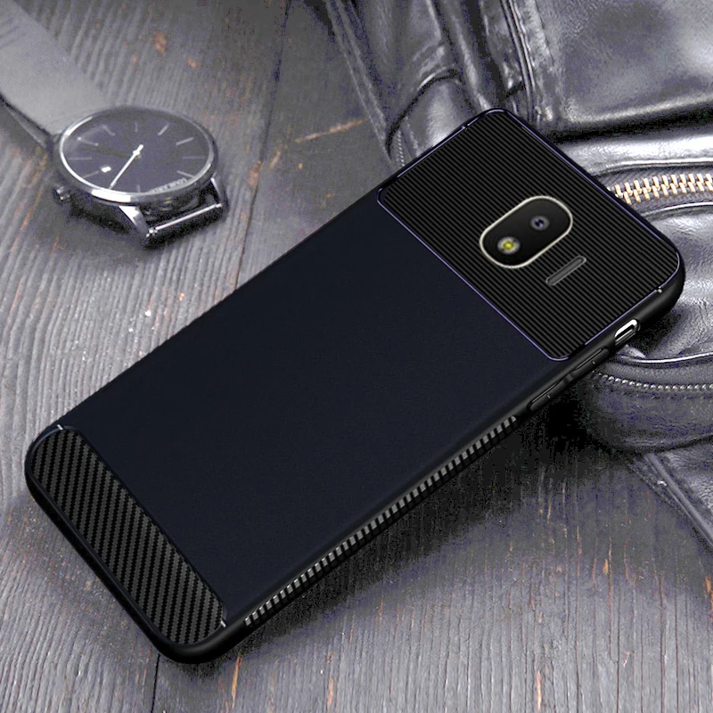 black Чехол, чехол, чехол для samsung galaxy J4 плюс J4plus мягкие Роскошные Силиконовые простой, матовый силиконовая защитная задняя панель для телефона Etui - Цвет: black