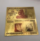 gold vigintillion 1 100-1000 шт. цветного золота Зимбабве один Centillion долларов банкнот с изображение камня COA - Цвет: gold vigintillion 1