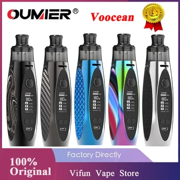 

Original New OUMIER Voocean 80W Mesh Pod Kit With 18650 Battery NO Battery W/ Capacity 4ml & 0.2ohm/0.8ohm Coils W/ 510 Adapter