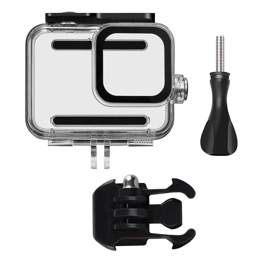 40 м/60 м подводный водонепроницаемый чехол для GoPro Hero 8 защитный чехол Корпус черный объектив камеры фильтры Дайвинг Плавательный набор