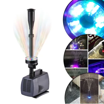 

Fish Tank LED Fountain Pump Submersible Aquarium Water Pump Garden Fish Pond Waterfall Fountain Pump with Led Light Waterpump
