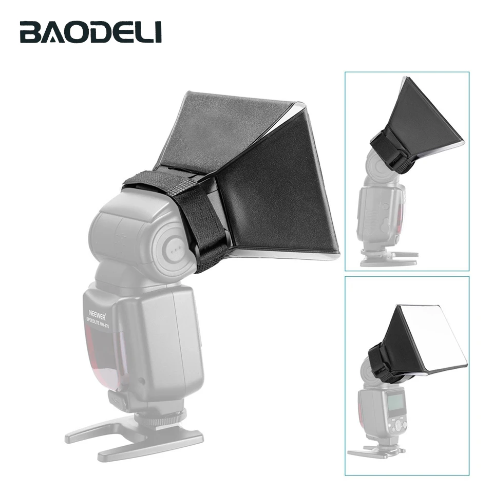 

BAODELI Mini Camera Light Difusor Flash Softbox Speedlight Diffuser Neewer For Canon Sony Nikon D3500 Accessories Photography