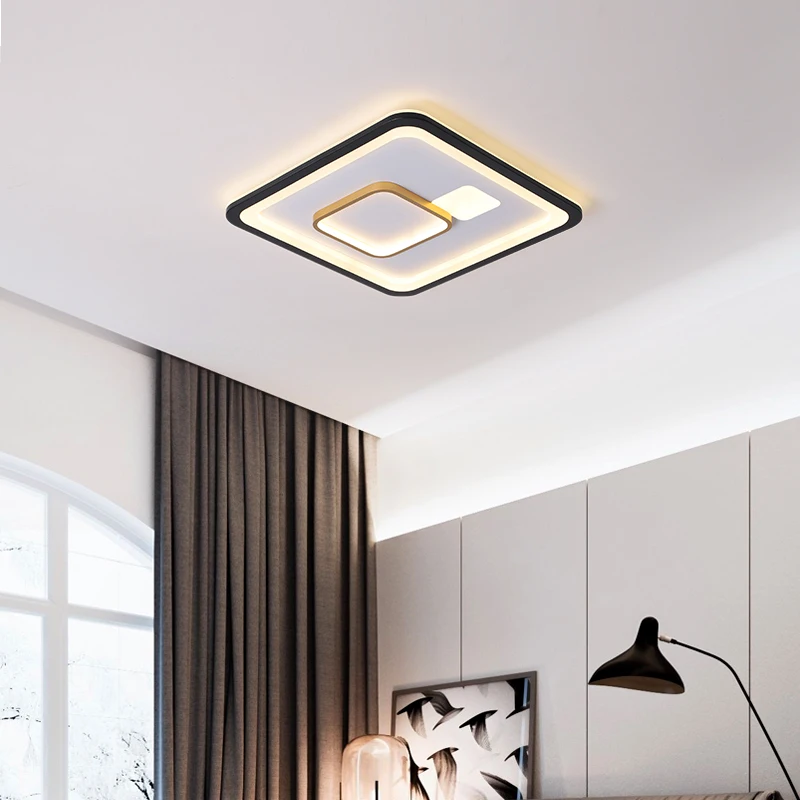 

AWSIaiton Ultra-thin Surface Mounted Modern Led Ceiling Lights lamparas de techo Rectangle Square Ceiling lamp fixtures