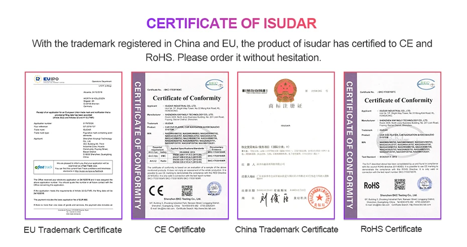 Sale Isudar 2 Din Android 9 Auto Radio For VW/Volkswagen/Touareg Canbus Car Multimedia DVD Player GPS Octa Core ROM 32GB DVR Camera 2