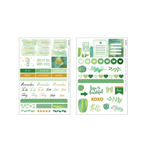 Lovedoki корейский фиолетовый зеленый Bullet Journal стикер s дневник планировщик скрапбук декоративные этикетки стикеры школьные и офисные канцелярские принадлежности - Цвет: green