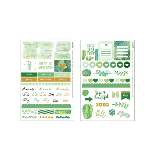 green Lovedoki корейский фиолетовый зеленый Bullet Journal стикер s дневник планировщик скрапбук декоративные этикетки стикеры школьные и офисные канцелярские принадлежности - Цвет: green