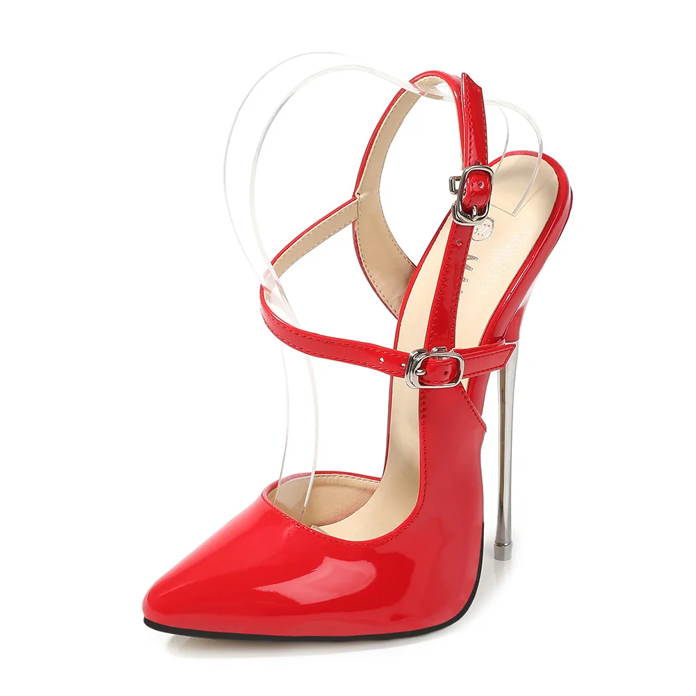 MCLUBGIRL/женские тонкие туфли красные женские туфли на высоком каблуке для ночного клуба; пикантные туфли-лодочки на очень высоком каблуке от производителя; WZ - Цвет: red
